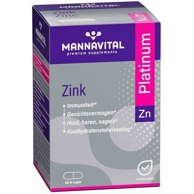 Mannavital Zink Platinum Capsule - Voedingssupplement Mannavital Zink Platinum Capsule - Voedingssupplement