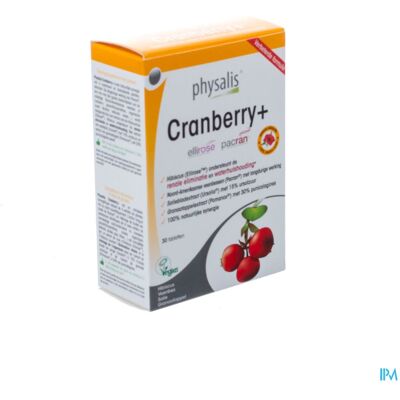 Physalis Cranberry - Voedingssupplement met cranberry, hibiscus, salie, granaatappel - 30 tabletten Physalis Cranberry - Voedingssupplement met cranberry, hibiscus, salie, granaatappel - 30 tabletten
