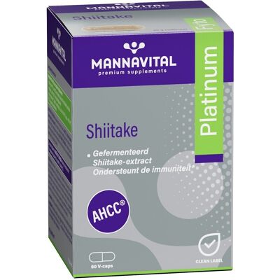 Mannavital Shiitake Platinum - Gefermenteerd Shiitake-extract - Voedingssupplement Mannavital Shiitake Platinum - Gefermenteerd Shiitake-extract - Voedingssupplement