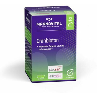 Mannavital Cranbioton - Ubiquinol, Cranberry, Hibiscus - Voedingssupplement Mannavital Cranbioton - Ubiquinol, Cranberry, Hibiscus - Voedingssupplement
