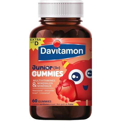 Davitamon Junior Gummies Aardbei - Vitaminen en Supplementen Davitamon Junior Gummies Aardbei - Vitaminen en Supplementen