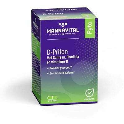 Mannavital D-Priton - Saffraan, B6, B12 - Voedingssupplement Mannavital D-Priton - Saffraan, B6, B12 - Voedingssupplement
