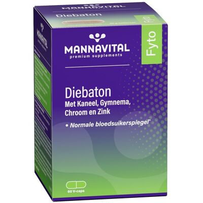 Mannavital Diebaton Kaneel Gymnema Zink - Voedingssupplement Mannavital Diebaton Kaneel Gymnema Zink - Voedingssupplement