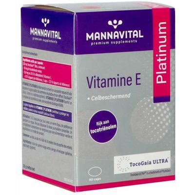MannaVital Vitamine E Platinum - Capsules - 60 stuks MannaVital Vitamine E Platinum - Capsules - 60 stuks