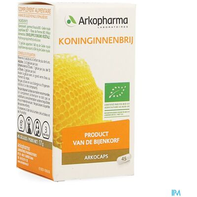 Arkopharma Arkogélules Gelée Royale - Bio 45 Capsules - Voedingssupplement Arkopharma Arkogélules Gelée Royale - Bio 45 Capsules - Voedingssupplement
