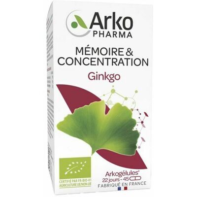 Arkopharma Ginkgo 45 Capsules - Cognitieve Ondersteuning - Fytotherapie Arkopharma Ginkgo 45 Capsules - Cognitieve Ondersteuning - Fytotherapie