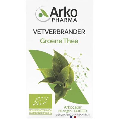 Arkopharma Arkogélules Bio Groene Thee - 130 Capsules - Voedingssupplement Arkopharma Arkogélules Bio Groene Thee - 130 Capsules - Voedingssupplement