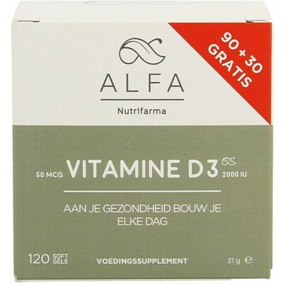 Alfa Vitamine D3 2000 IU 120 Softgels Alfa Vitamine D3 2000 IU 120 Softgels