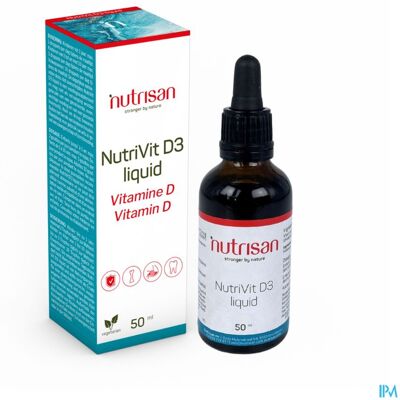 Nutrisan D3 Liquid Vitamine - Ondersteunt immuunsysteem, botten, spieren Nutrisan D3 Liquid Vitamine - Ondersteunt immuunsysteem, botten, spieren