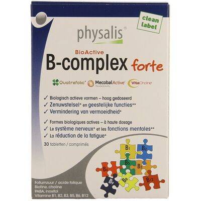 Physalis B-complex forte - Complete B-vitamines voor het zenuwstelsel Physalis B-complex forte - Complete B-vitamines voor het zenuwstelsel