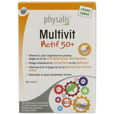 Physalis Multivit Actif 50+ Comp 30 Physalis Multivit Actif 50+ Comp 30