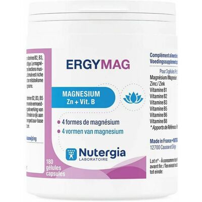 Nutergia Ergymag - Magnesium, B-vitamines & Zink - Voedingssupplement Nutergia Ergymag - Magnesium, B-vitamines & Zink - Voedingssupplement