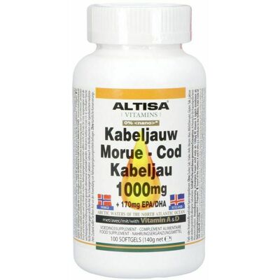 Altisa Levertraanolie 1000mg Caps 100 Altisa Levertraanolie 1000mg Caps 100