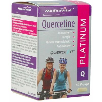 Mannavital Quercetin Platinum - 60 Vegetarische Capsules - Voedingssupplement Mannavital Quercetin Platinum - 60 Vegetarische Capsules - Voedingssupplement