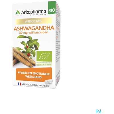 Arkopharma Arkocaps Ashwaganda - Kruiden supplement met 45 capsules - Voedingssupplement Arkopharma Arkocaps Ashwaganda - Kruiden supplement met 45 capsules - Voedingssupplement