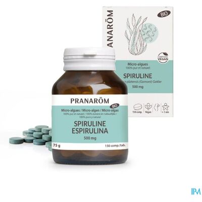 Pranarom Spirulina 150 Tabletten - Voedingssupplement Pranarom Spirulina 150 Tabletten - Voedingssupplement