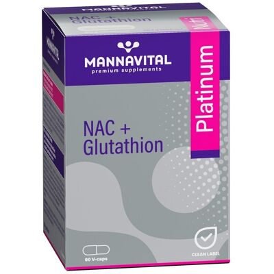 Mannavital NAC Glutathion Platinum Vegetarische Capsules Mannavital NAC Glutathion Platinum Vegetarische Capsules