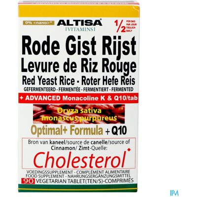 Altisa Rode Gist Rijst Optimal Formula 90 Tabletten Altisa Rode Gist Rijst Optimal Formula 90 Tabletten