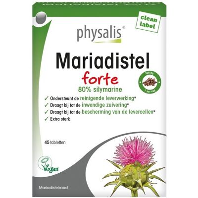 Physalis Mariadistel Forte 45 Tabletten Physalis Mariadistel Forte 45 Tabletten