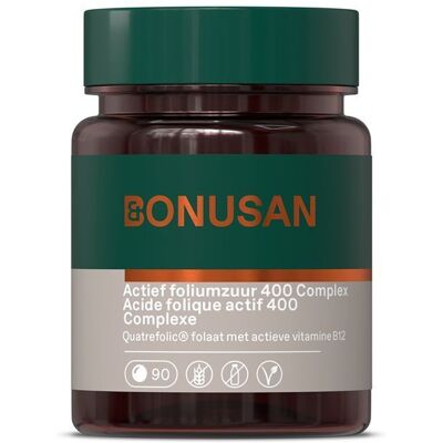 Bonusan Actief Foliumzuur 400 Complex 90 Tabletten Bonusan Actief Foliumzuur 400 Complex 90 Tabletten
