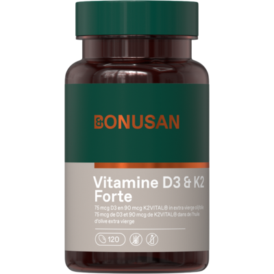 Bonusan Vitamine D3 & K2 - 120 capsules Bonusan Vitamine D3 & K2 - 120 capsules