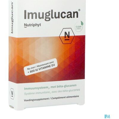 Nutriphyt Imuglucan 30 capsules - Voedingssupplement Nutriphyt Imuglucan 30 capsules - Voedingssupplement