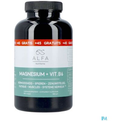 ALFA Magnesium + Vit B6 V-caps 180 ALFA Magnesium + Vit B6 V-caps 180
