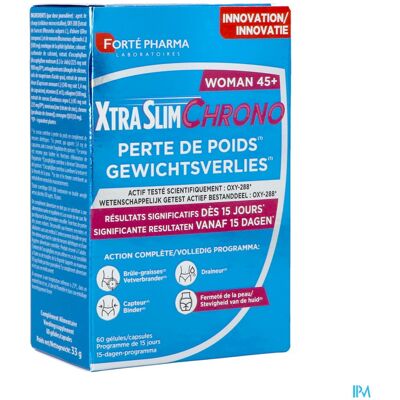Fortepharma XtraSlim Chrono Woman 45+ Gewichtsverlies 60 Capsules Fortepharma XtraSlim Chrono Woman 45+ Gewichtsverlies 60 Capsules