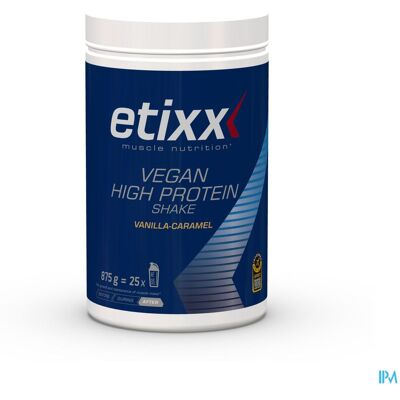 Etixx Vegan High Protein Shake Vanille-Caramel - Eiwitshake Etixx Vegan High Protein Shake Vanille-Caramel - Eiwitshake