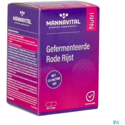 Mannavital Gefermenteerde Rode Rijst V-caps 60 Mannavital Gefermenteerde Rode Rijst V-caps 60