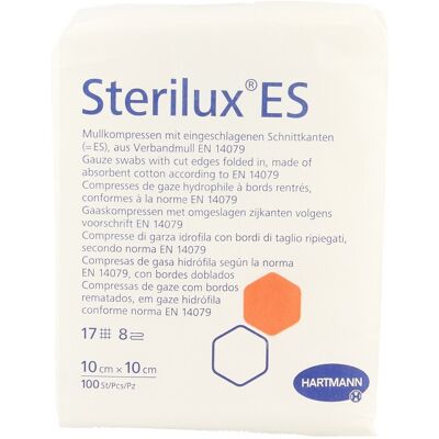 Sterilux ES Hydrofiele Gaas 10cm x 10cm - Gaascompress Sterilux ES Hydrofiele Gaas 10cm x 10cm - Gaascompress