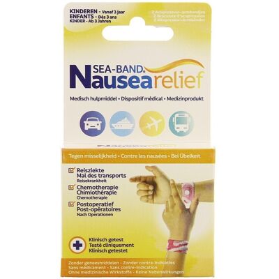 Sea-Band Kinder Roze Polsbandjes - Misselijkheid Verlichting Sea-Band Kinder Roze Polsbandjes - Misselijkheid Verlichting