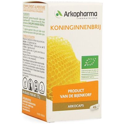 Arkopharma Arkogélules Gelée Royale - Bio 45 Capsules - Voedingssupplement Arkopharma Arkogélules Gelée Royale - Bio 45 Capsules - Voedingssupplement
