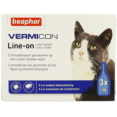 Beaphar Vermicon Line-on Kat 3 X 1 Ml Beaphar Vermicon Line-on Kat 3 X 1 Ml