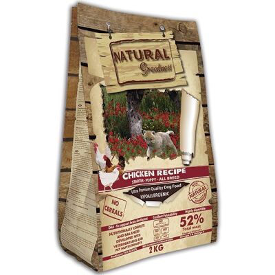 Hondenvoer Natural Greatness - Kippenrecept Hypoallergeen - 2kg Hondenvoer Natural Greatness - Kippenrecept Hypoallergeen - 2kg