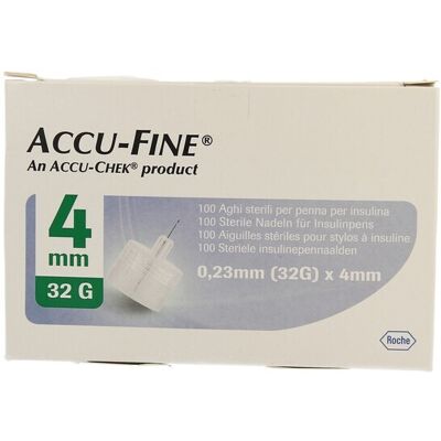 Roche Accu Fine Insulinepennaalden 4mm 32G Roche Accu Fine Insulinepennaalden 4mm 32G