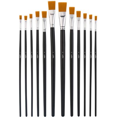 crelando Nylon kwasten (Plat, 12-delig) crelando Nylon kwasten (Plat, 12-delig)