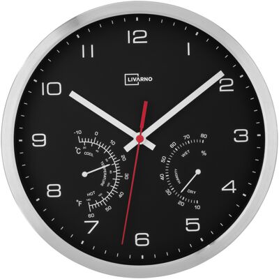 LIVARNO home Radiogestuurde wandklok (Zilver/zwart) LIVARNO home Radiogestuurde wandklok (Zilver/zwart)