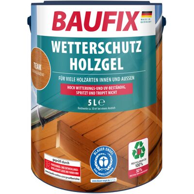 BAUFIX Weerbeschermende houtgel 5 liter (Teak) BAUFIX Weerbeschermende houtgel 5 liter (Teak)