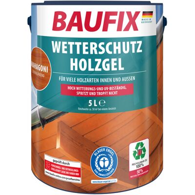BAUFIX Weerbeschermende houtgel 5 liter (Mahonie) BAUFIX Weerbeschermende houtgel 5 liter (Mahonie)