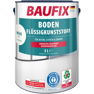 BAUFIX Vloeibare vloerverf 5 liter (Wit mat) BAUFIX Vloeibare vloerverf 5 liter (Wit mat)