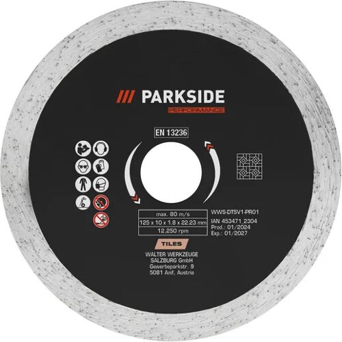 PARKSIDE PERFORMANCE Slijpschijven of doorslijpschijven 125 mm (Diamantdoorslijpschijf volledig omrand)