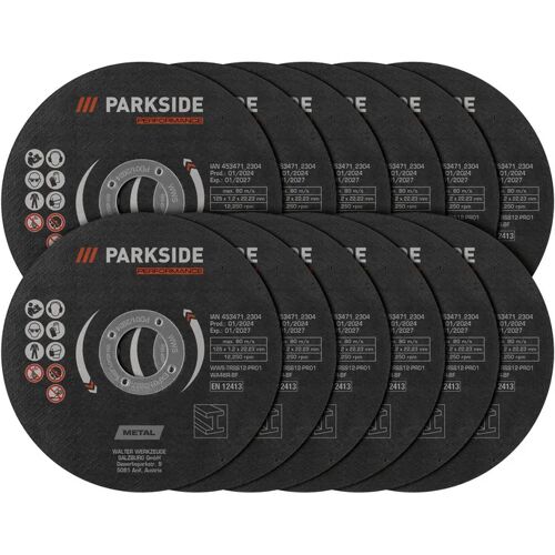 PARKSIDE PERFORMANCE Slijpschijven of doorslijpschijven 125 mm (Slijpschijven 12 stuks)