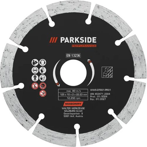 PARKSIDE PERFORMANCE Slijpschijven of doorslijpschijven 125 mm (Diamantdoorslijpschijf gesegmenteerd)