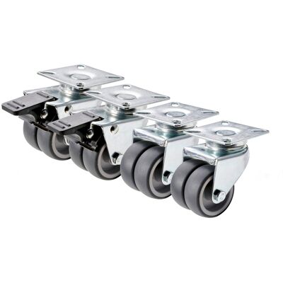 PARKSIDE Wieltjes set, zwenkwielen voor meubels en kisten (Dubbele wielen, 4-delig) PARKSIDE Wieltjes set, zwenkwielen voor meubels en kisten (Dubbele wielen, 4-delig)