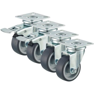 PARKSIDE Wieltjes set, zwenkwielen voor meubels en kisten (4-delig) PARKSIDE Wieltjes set, zwenkwielen voor meubels en kisten (4-delig)
