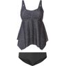 esmara Dames badpak / tankini (46, Zwart, Tankini)