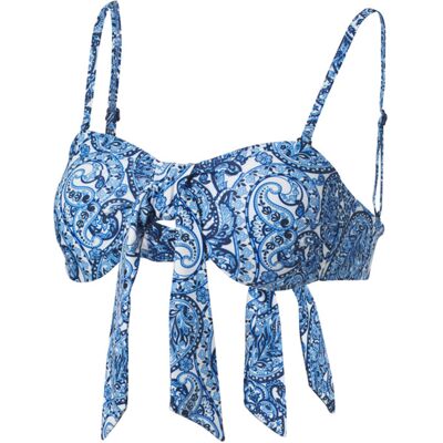 CRIVIT Dames bikinitop (Wit/blauw, 38) CRIVIT Dames bikinitop (Wit/blauw, 38)