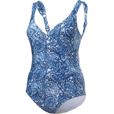 CRIVIT Dames badpak of bikini - plus size (Blauw/wit, 44) CRIVIT Dames badpak of bikini - plus size (Blauw/wit, 44)
