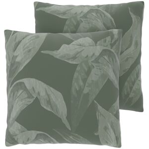 LIVARNO Set van 2 satijnen kussenslopen 60 x 50 cm (Groen) LIVARNO Set van 2 satijnen kussenslopen 60 x 50 cm (Groen)